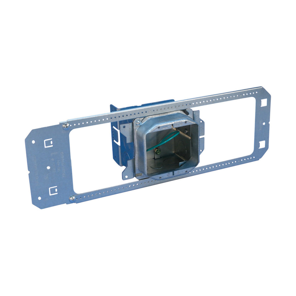 A1BF4G All-in-One Electrical Box With Removable Mud Ring, Steel, 32.8 cu-in Capacity, 2 Gangs, 19 Knockouts