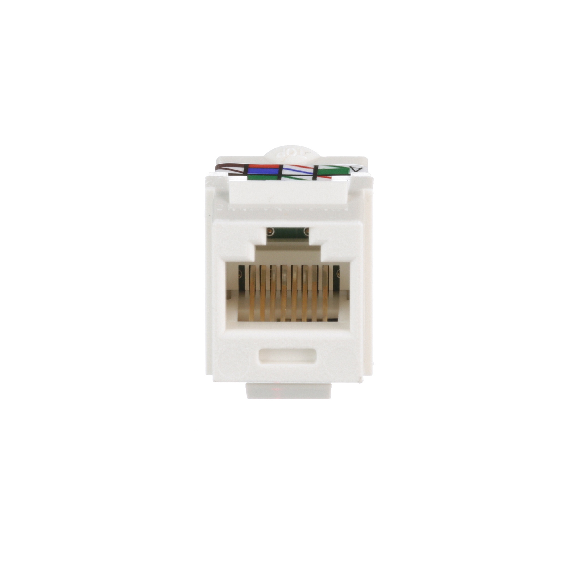 NK6TMIW NetKey 8-Position 8-Wire TP Style Unshielded Jack Module, Cat 6 RJ45/Keystone Module, Surface Mount, 1 Port, ABS/Polycarbonate, Off-White