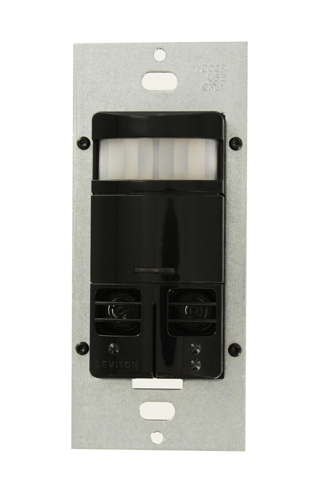 OSSMD-GDE 1-Pole Dual Relay Field Configurable Self Adjusting Occupancy Sensor, 120/230/277 V AC, Multi-Technology/PIR/Ultrasonic Sensor, 2400 sq-ft Coverage, 180 deg Viewing