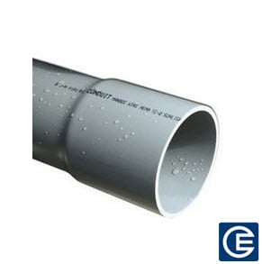 Schedule 80 PVC Conduit, 1 inch diameter, 10 ft