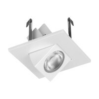 DQR2-AA-10-120-3K-WH 2 in Aperture Adjustable Dimmable Recessed LED Downlight, LED Lamp, 8.8 W Fixture, 120 V AC, Cast Aluminum Housing