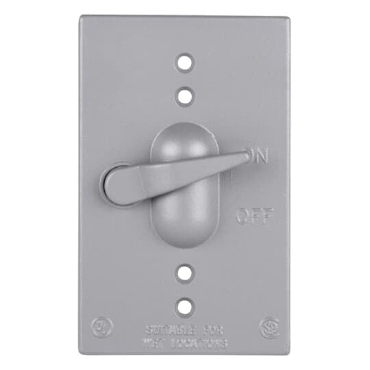 CCT Red Dot Weatherproof Receptacle Cover, 4-9/16 in L x 2-13/16 in W, Die Cast Aluminum