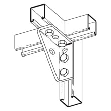 B844WGRN 90 deg Welded Corner Universal Shelf Bracket, 4 in L x 1-7/8 in W x 7/32 in THK, Steel
