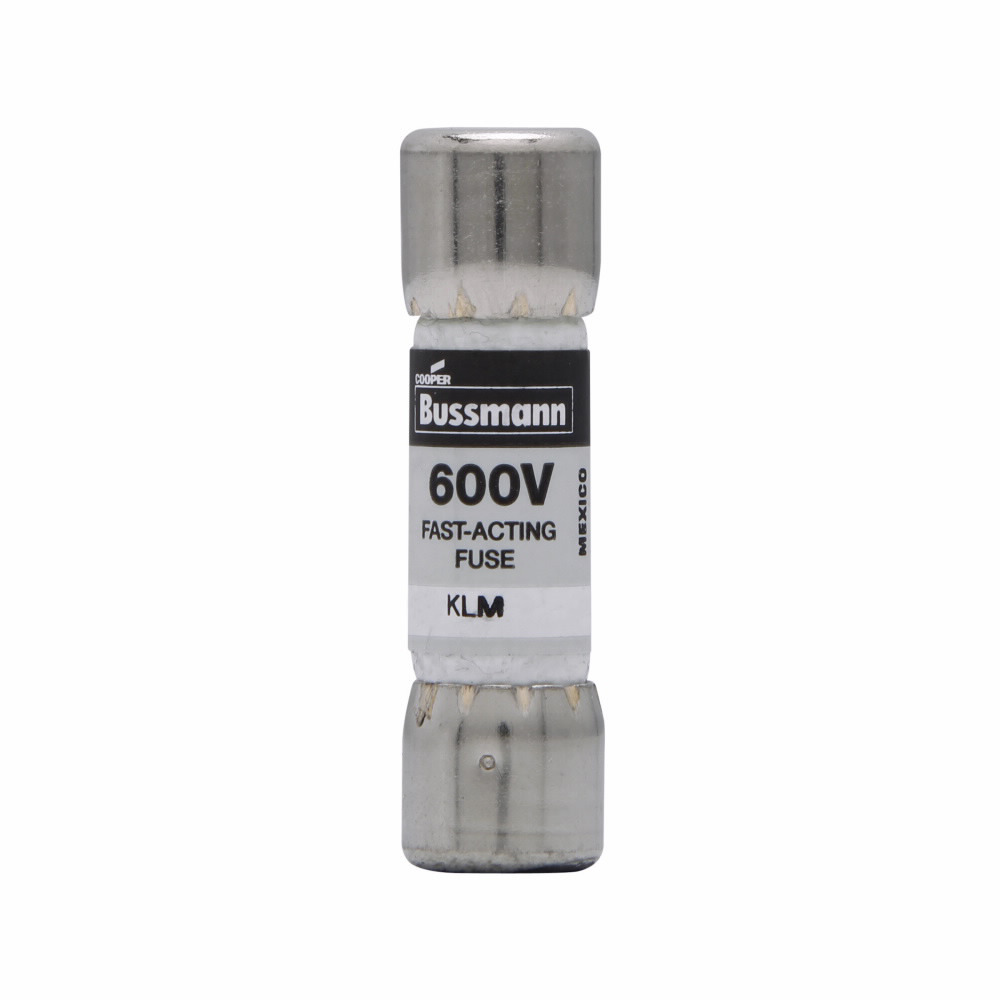 KLM-3 Fast Acting Midget Fuse, 3 A, 600 V AC/DC, 100000 A AC/50000 A DC Interrupt, Class: Supplemental, Cartridge Body