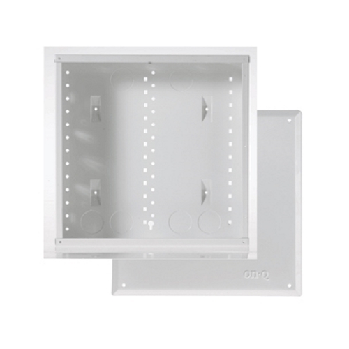EN1400 Rear/Top Structured Wiring Enclosure, 14.3 in W x 3.7 in D x 14.1 in H, Cold Rolled Steel