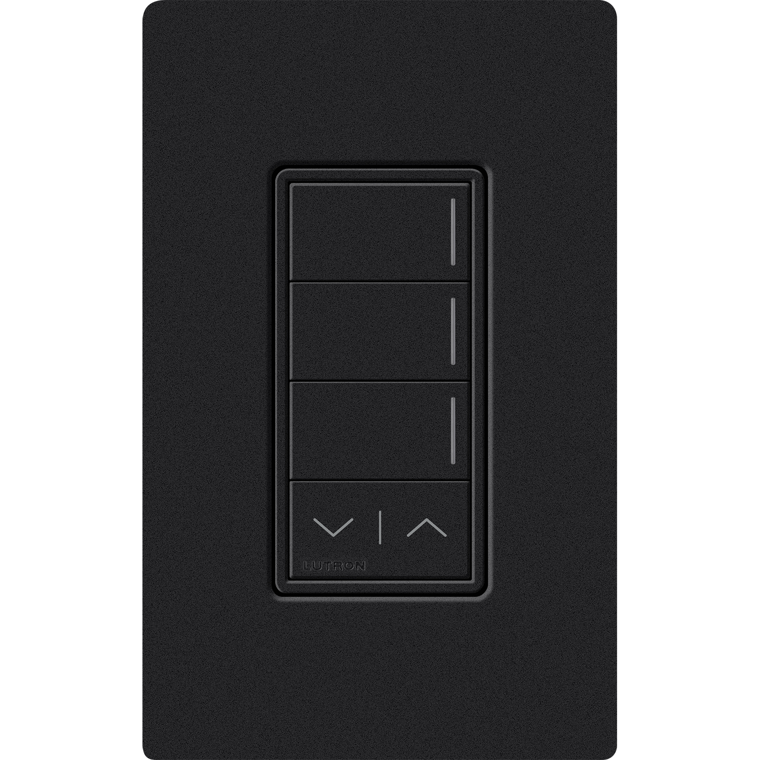 RRST-W3RL-MN Sunnata RF 3-Button Raise/Lower Wall Keypad for RA3 Systems, Neutral Required, 120-277V, Midnight