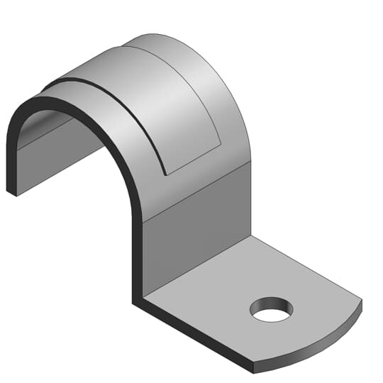 HS103-SS Steel City 1-Hole Pipe Strap, 1 in Conduit, Steel