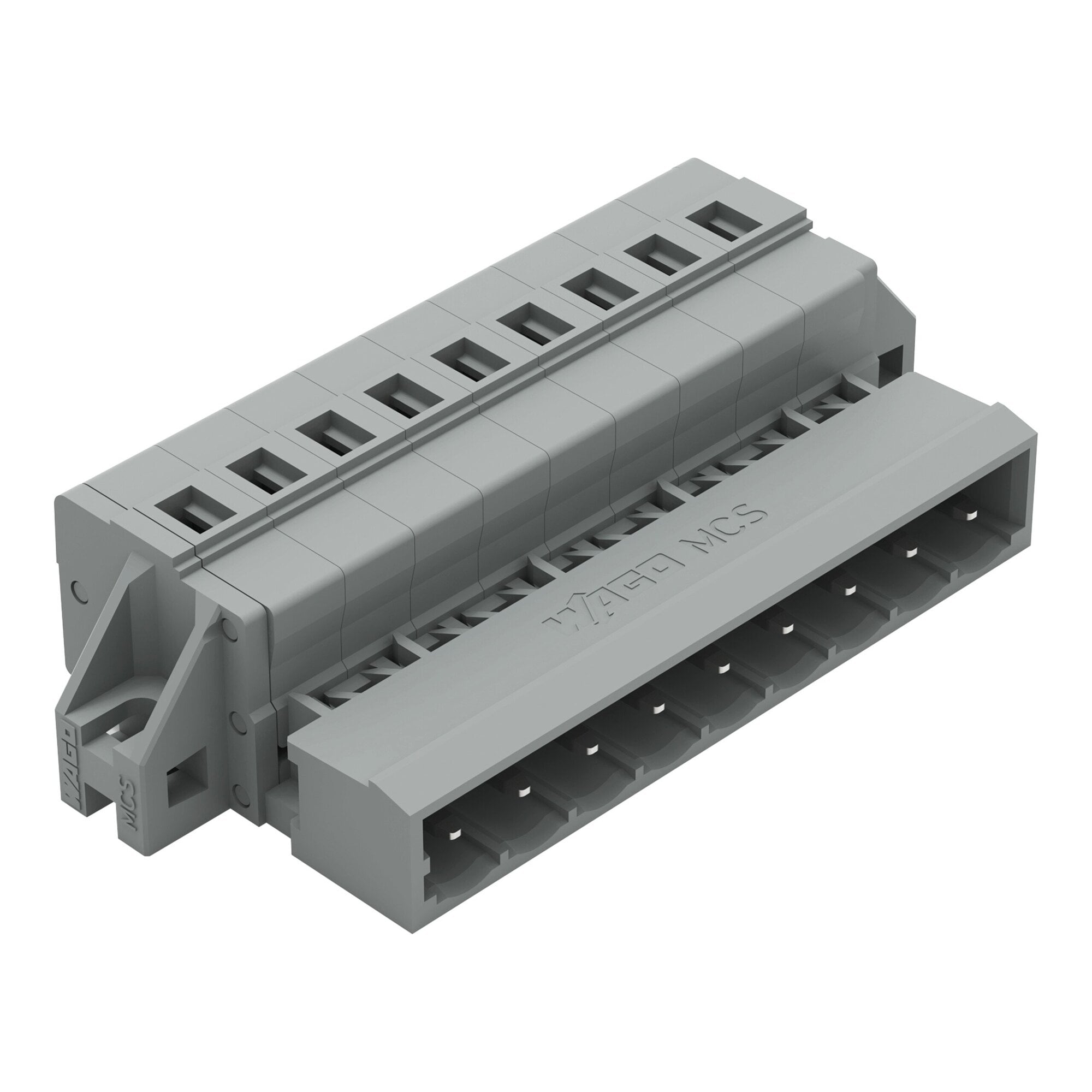 231-609/019-000 Operating Tool 1-Conductor Male Connector, 630 V, 12 A, 28 to 12 AWG Wire, 9 Poles, Panel Mount