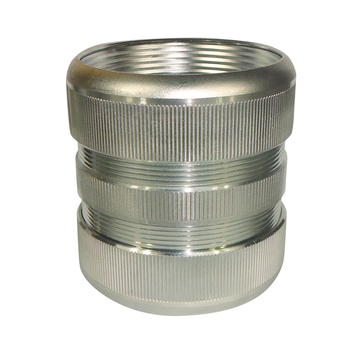 SRCK400KON 5-Piece Straight Compression Coupling, 4 in, For Use With Threaded GRC/IMC to Threaded GRC/IMC, Threaded GRC/IMC to Unthreaded GRC/IMC, Threaded GRC/IMC to Thin Wall EMT Conduit, Steel, Zinc Plated
