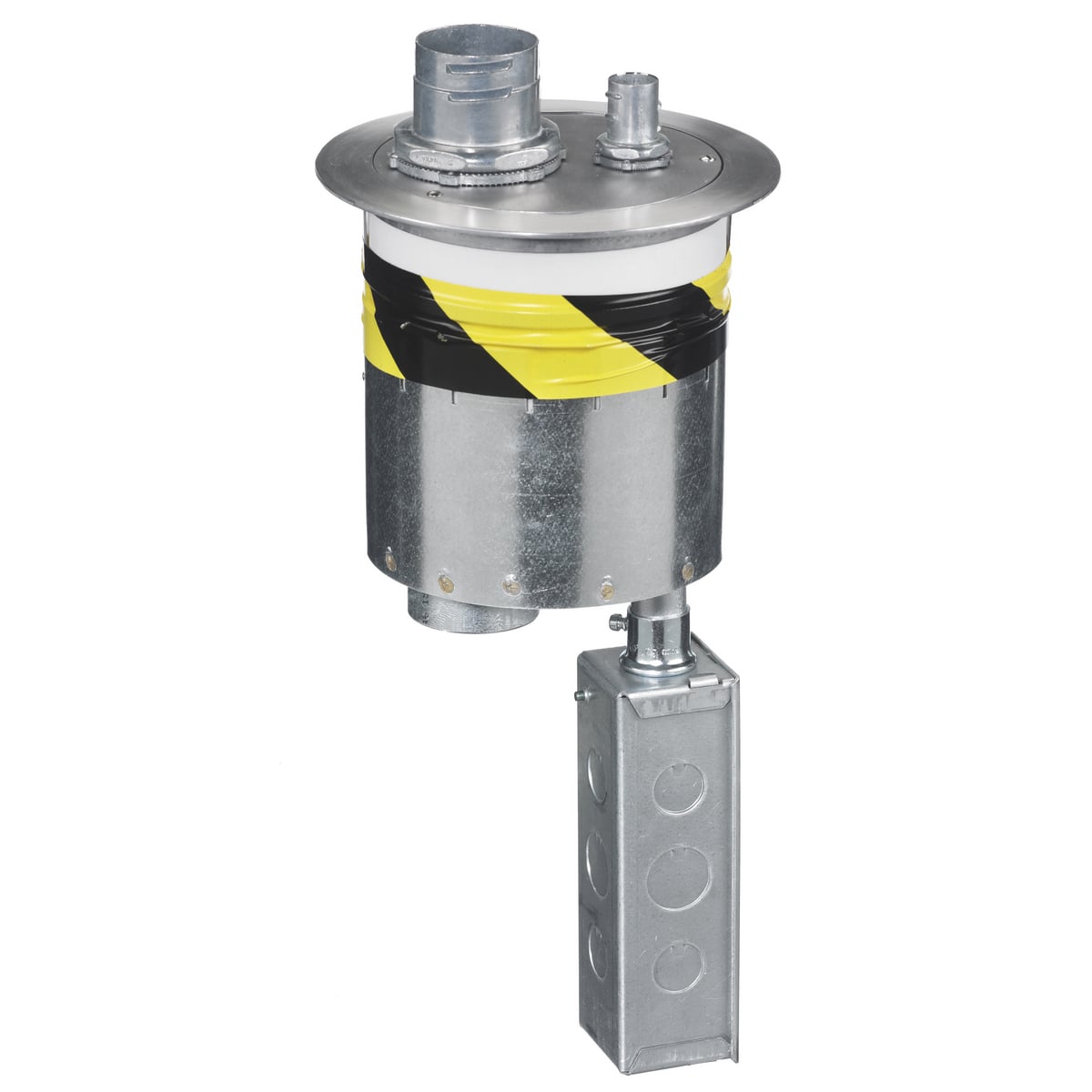 S1R6PTFFALU Recessed Standard Sized Poke-Through Assembled Unit, 6 in Hole, 7.5 in Dia x 0.15 in THK Cover, 60.44 cu-in Capacity, Composite