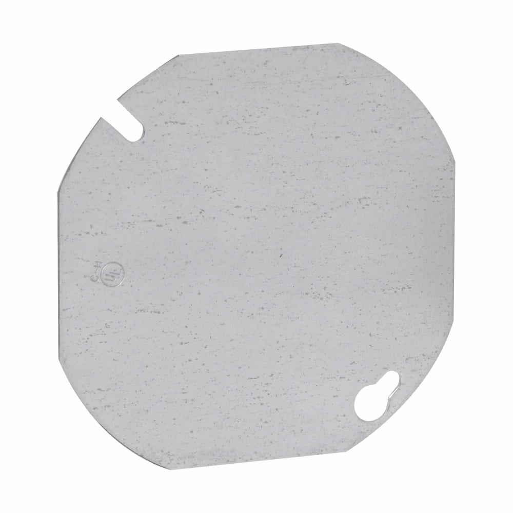 TP322 Thepitt Box Cover, 4 in Dia, 4 in L x 4 in W, Flat Cover, Steel