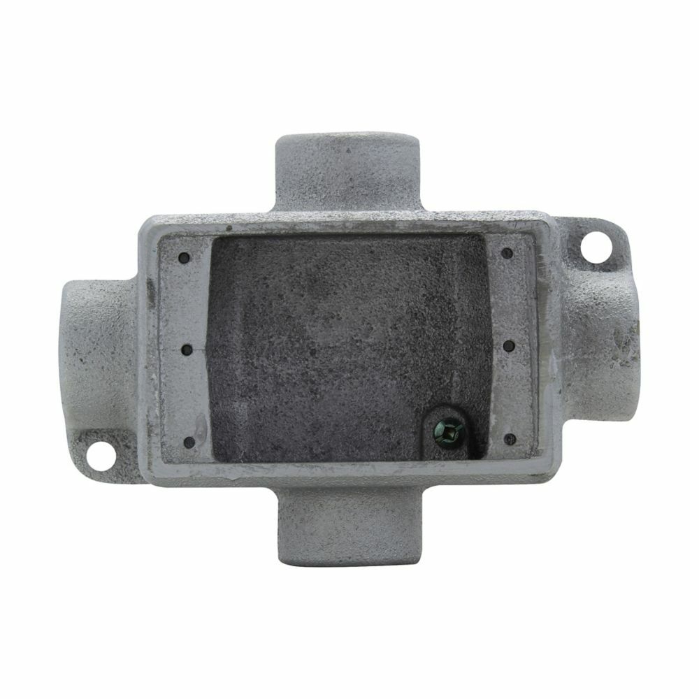 FDX2 Condulet Type FDX 4-Entry Cross Deep Conduit Device Box, Feraloy Iron Alloy, 1 Gang, 4-1/2 in W x 2-11/16 in D x 6-1/32 in H