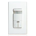 Dual-Relay, Decora Passive Infrared Wall Switch Occupancy Sensor, Auto or Manual-On, 180 Degree, 2100 sq. ft. Coverage, Title 24, Gray