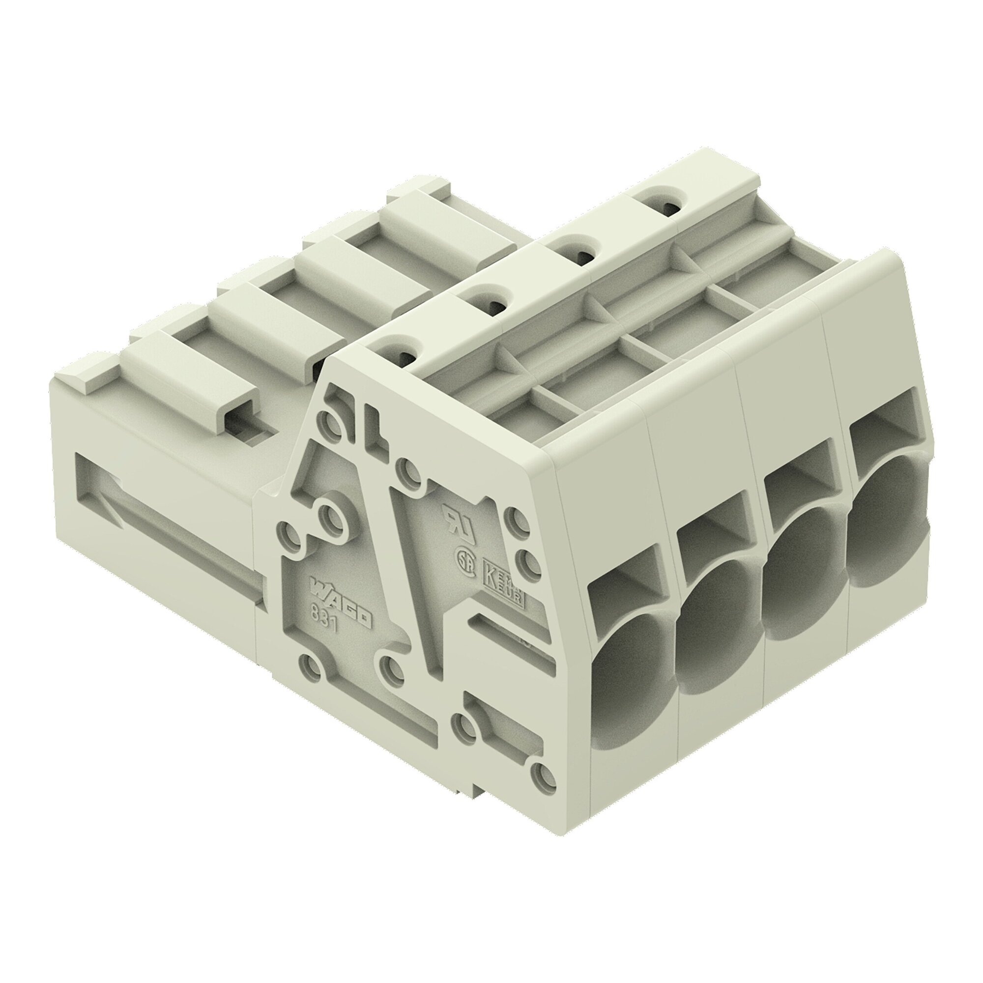 831-3204 Operating Tool 1-Conductor Male Connector, 1 kV, 41 A, 20 to 8 AWG Wire, 4 Poles