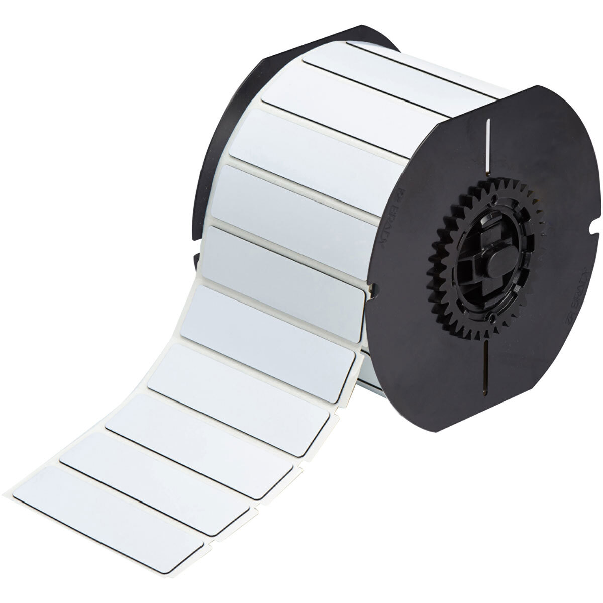 B30EP-175-593-WT Rectangular Raised Profile Label, 3/4 in L x 3 in W, Colored Blank Legend, White, B-593 Polyester, 375 per Roll Labels