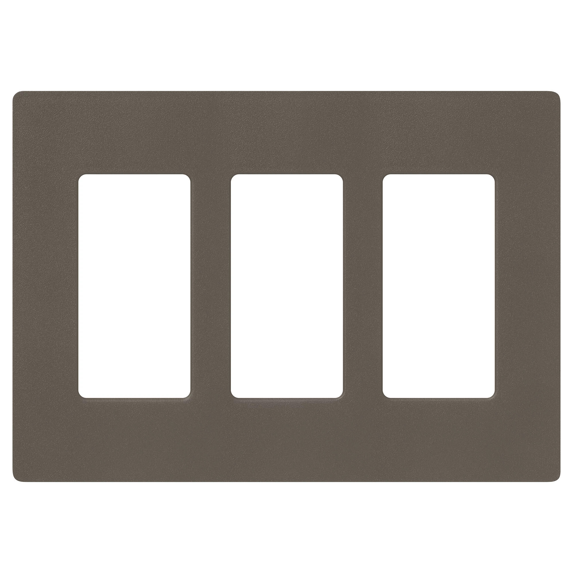 SC-3-TF Claro Wall Plate for Decorator-Style Dimmers, Switches, and Outlets, 3 Gang, Satin, Truffle