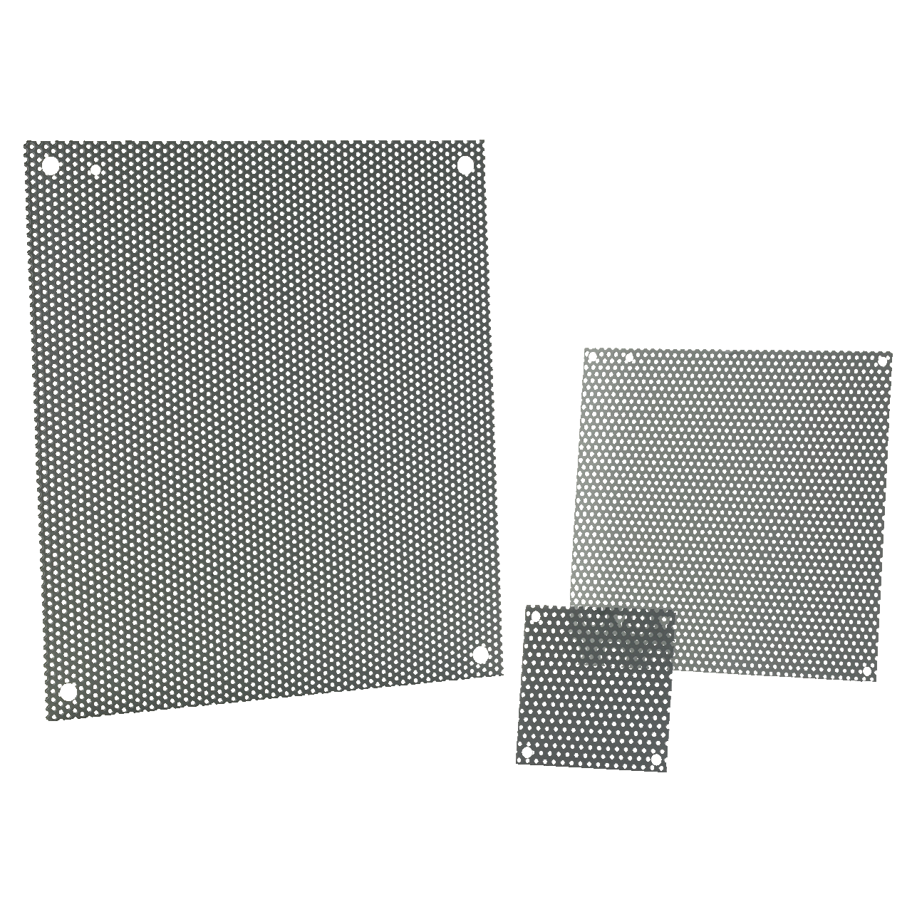 A36P30PP PNLP Perforated Panel, 27 in W x 33 in H, 16 ga Steel, Gray
