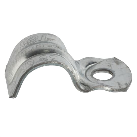 FS100-SC Steel City 1-Hole Flexible Pipe Strap, 3/8 in Conduit, Metallic