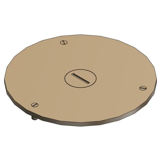P-67-1-1/4 Steel City Cover Plate, 3-1/2 in Dia, Brass
