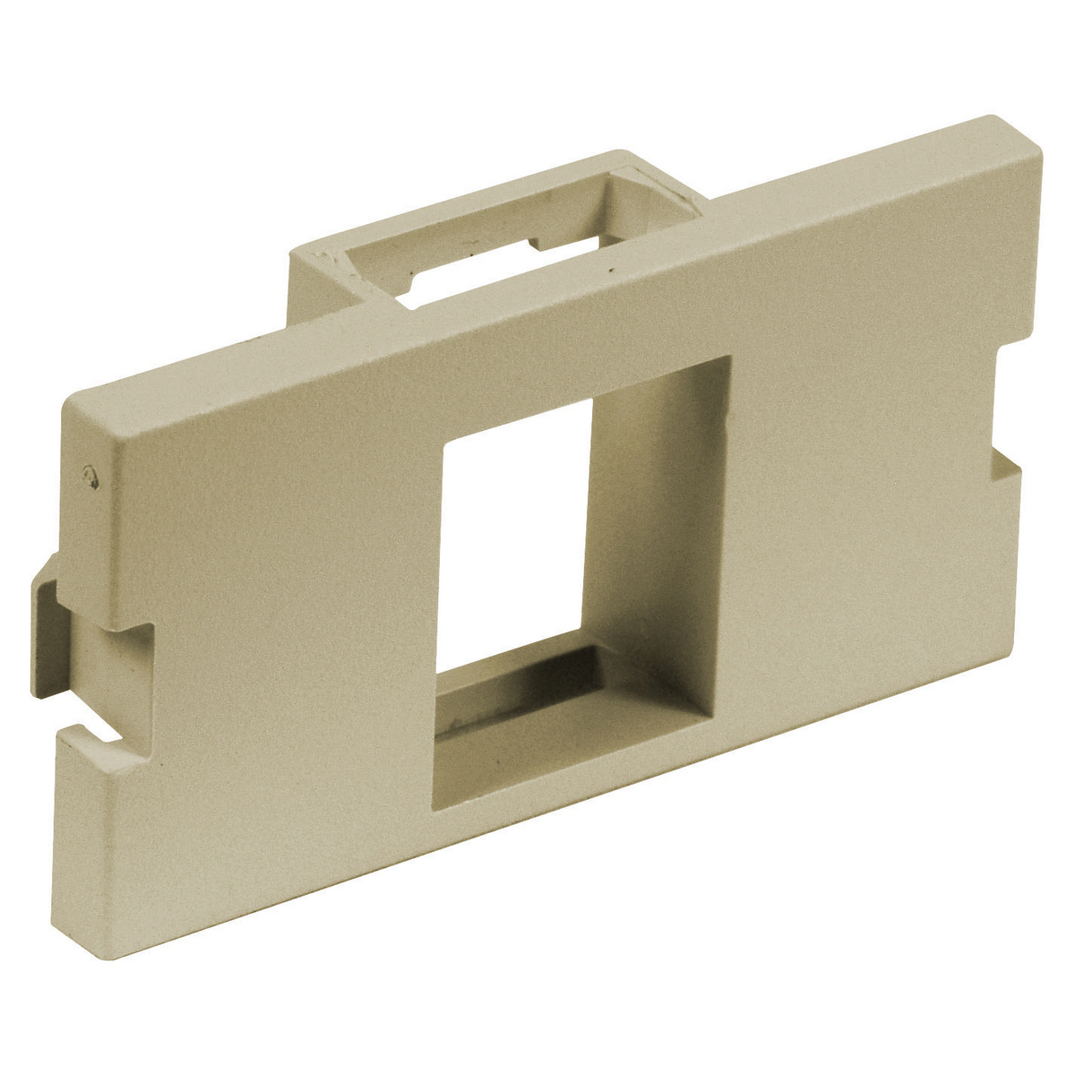 IM1K1EI 1-Unit Flat Horizontal Unloaded Snap-Fit A/V Module, Keystone Module, Snap-Fit Mount, 1 Port, ABS, Electric Ivory