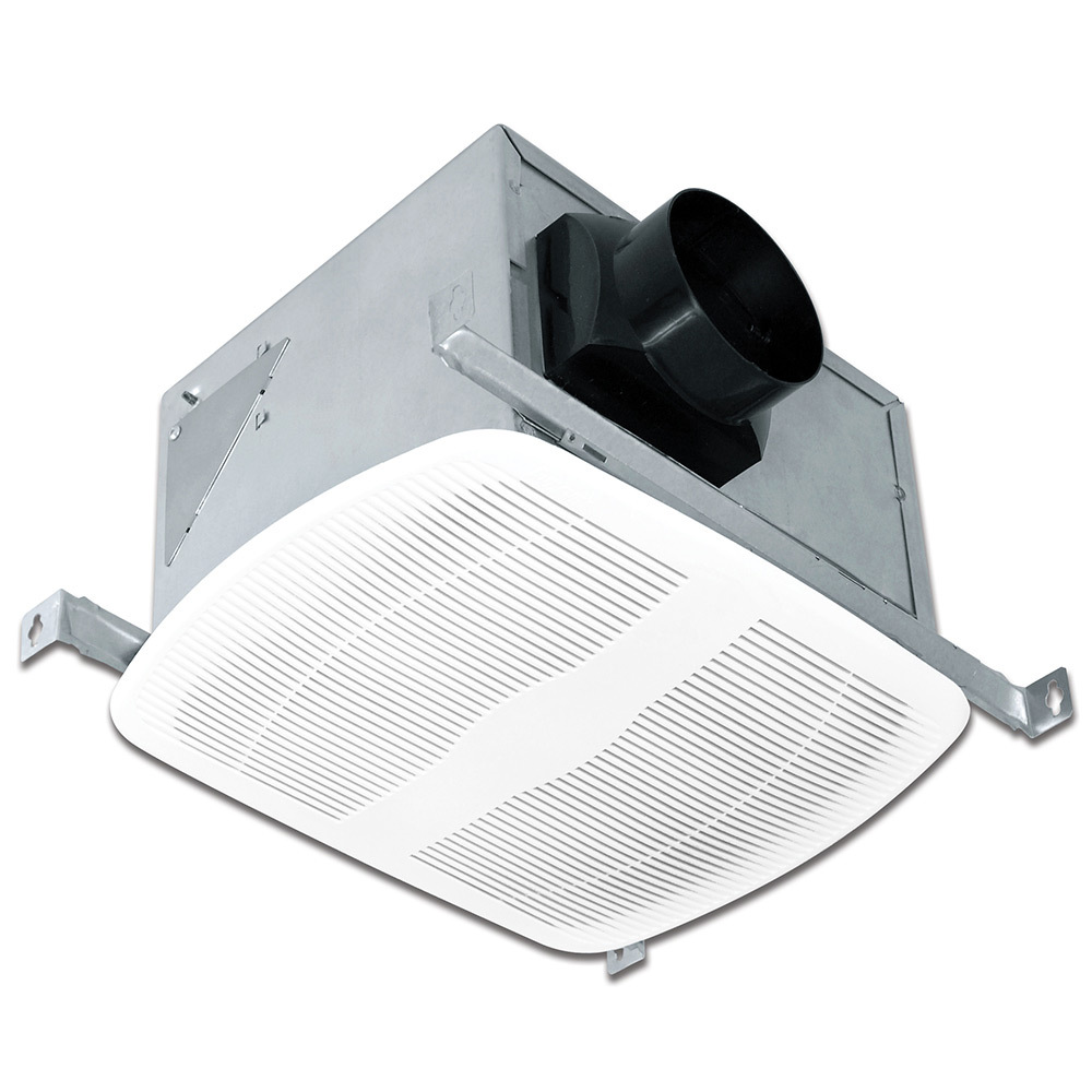 AK90 Quiet Exhaust Fan, 90 cfm, 4 in Dia Duct, 25.4 W, 120 V AC, 0.3 A, Domestic