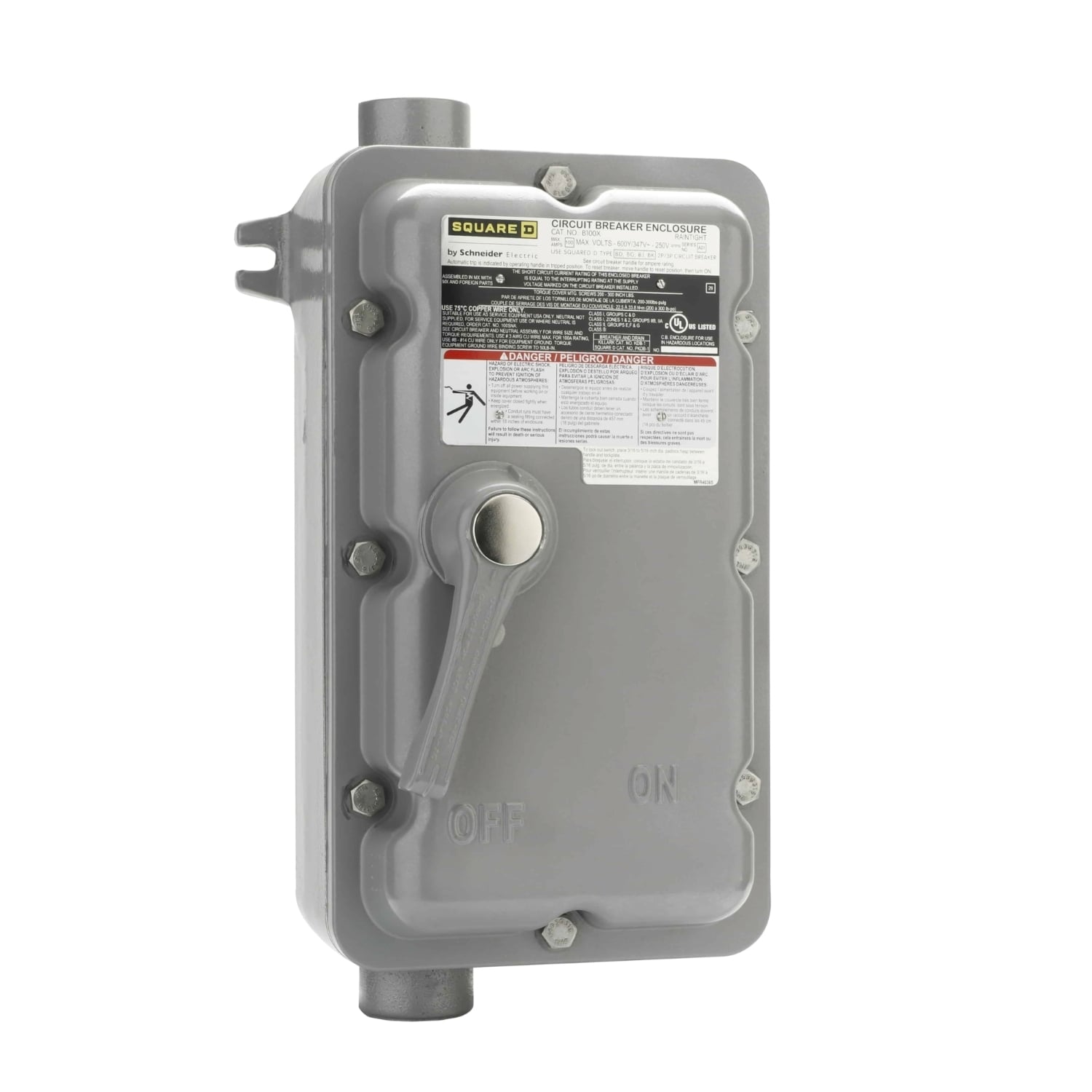B100X PowerPact B-Frame Circuit Breaker Enclosure, 15-100 Amp, Nema 7/9