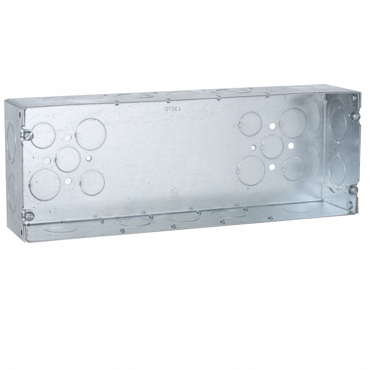 944 Gang Box, Steel, 130 cu-in Capacity, 5 Gangs, 24 Knockouts