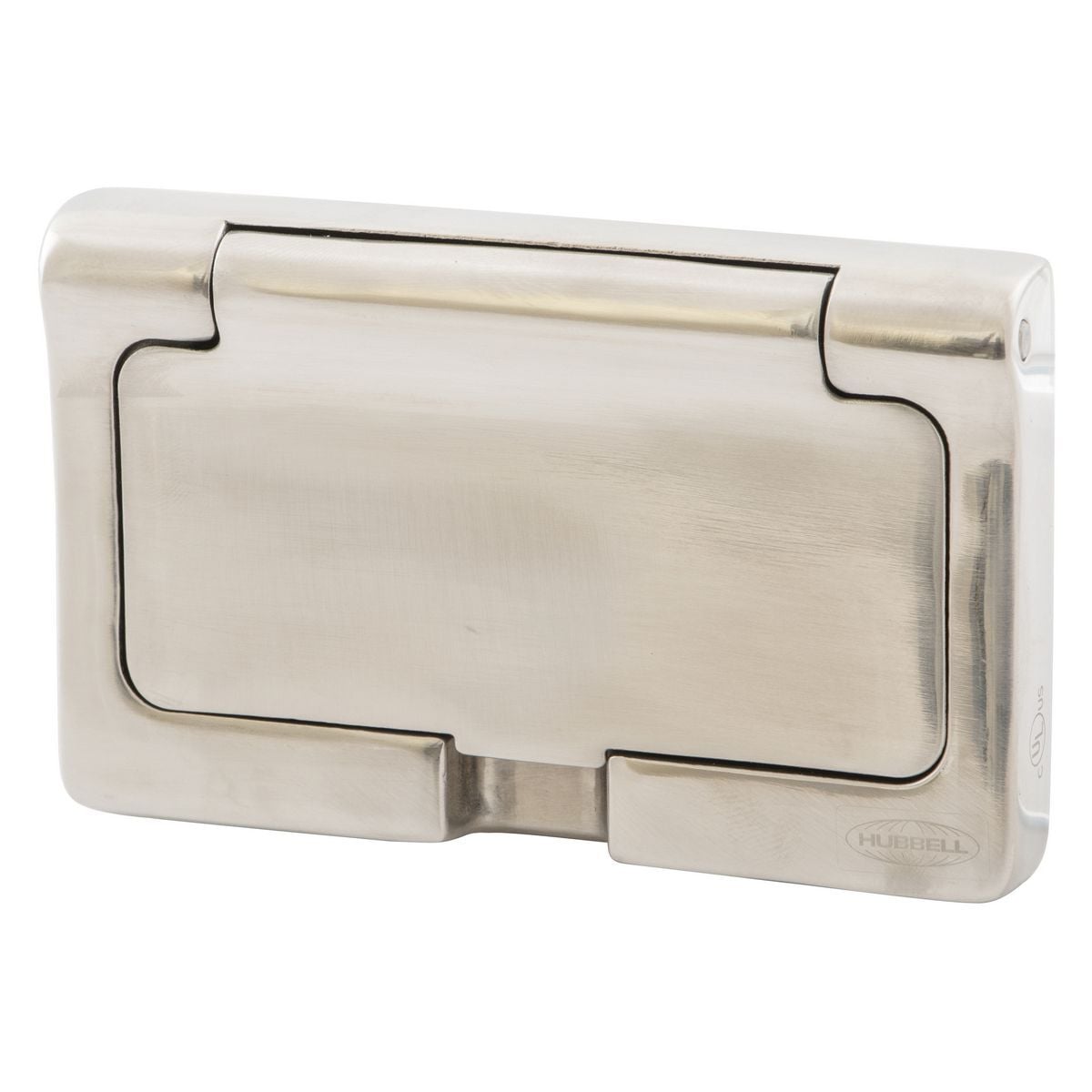 HBLSS263R Dusttight Raintight Standard Sleet-Resistant Weatherproof Cover, 3.04 in L x 4.85 in W x 0.88 in D, 2.76 in Dia Opening/GFCI/Self-Closing Cover, 316 Stainless Steel