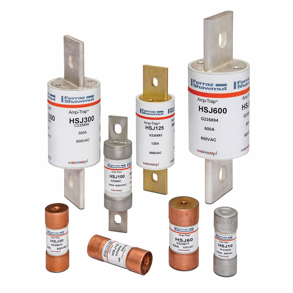 HSJ35 Amp-Trap Current Limiting Low Voltage High Speed Fuse, 35 A, 600 V AC/500 V DC, 200/100 kA, Class J, Cylindrical Body