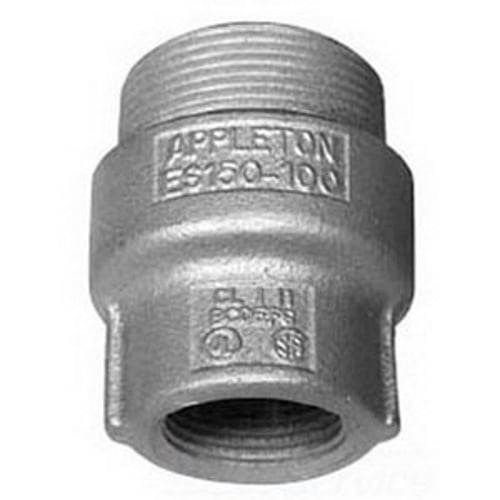 ES10050 Unilets Dust Ignitionproof Explosionproof Sealing Hub, 1 x 1/2 in, For Use With Threaded Rigid Metal and IMC Conduit, Malleable Iron, Tri-Coated