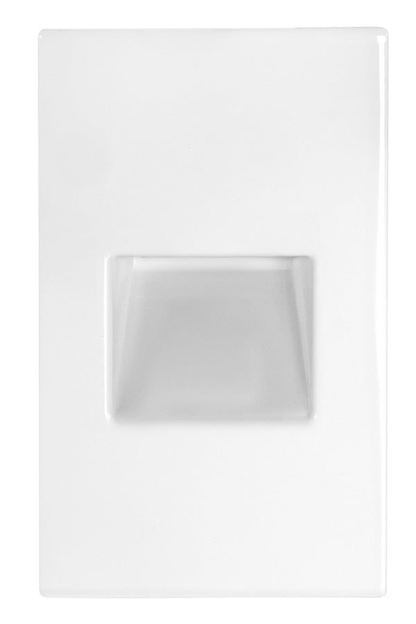 FSLEDV3YYW/120 1/2 in Trim Vertical Step Light, LED Lamp, 3 W Fixture, 120 V AC, White/Polyester Powder Coated Housing