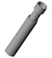 789648 2-Piece Straight Expansion Coupling, 1 in, For Use With Rigid PVC Conduit, PVC