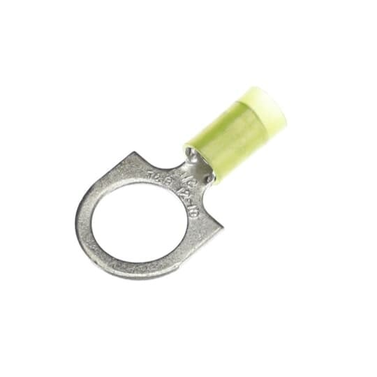RC10-12 Sta-Kon RC Series Insulated Ring Terminal, 12 to 10 AWG Conductor, 1.37 in L, Insulation Grip Sleeve Barrel, Copper, Yellow