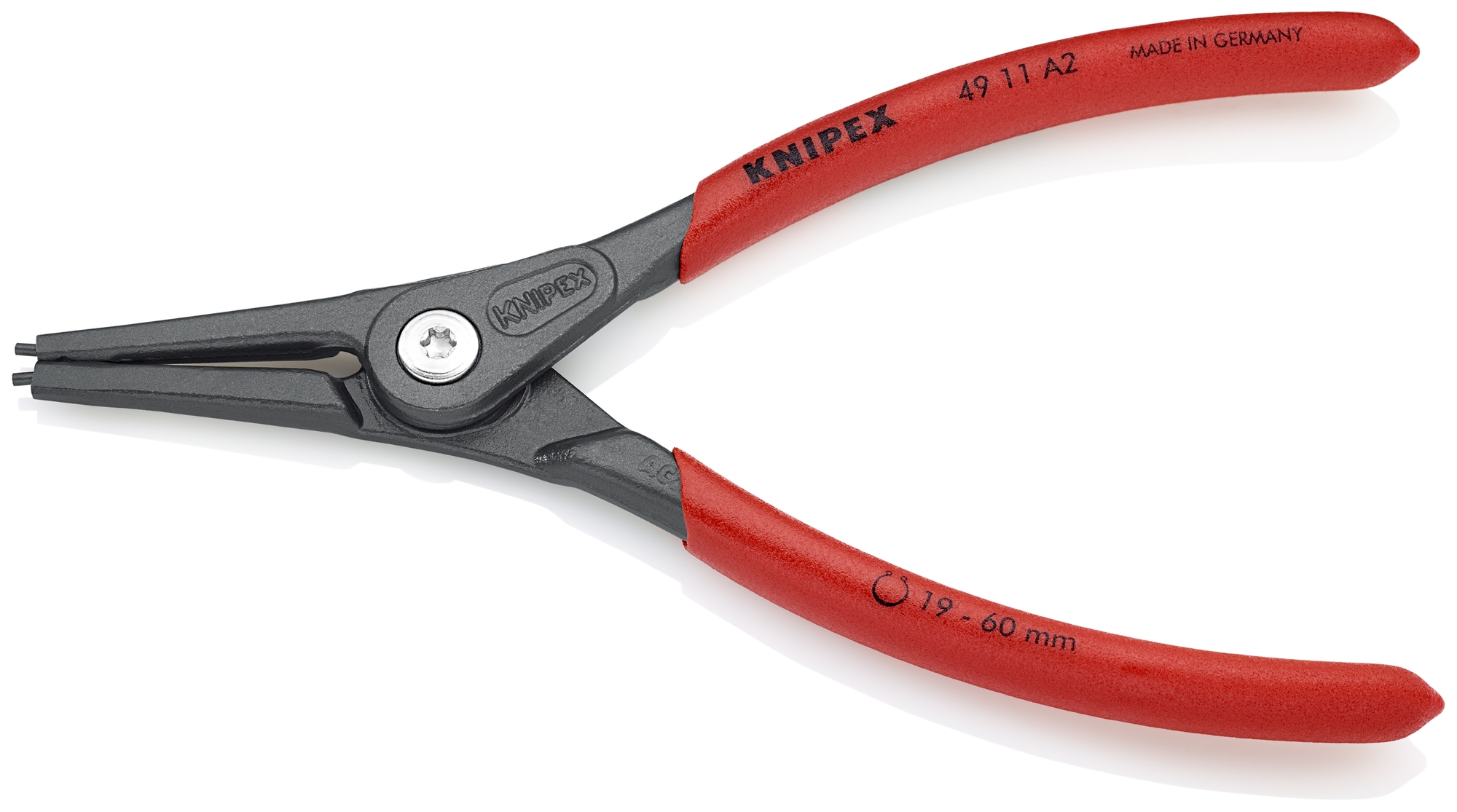 External Precision Snap Ring Pliers, 7 1/4 in., Non-slip plastic, 5/64 in. Tips