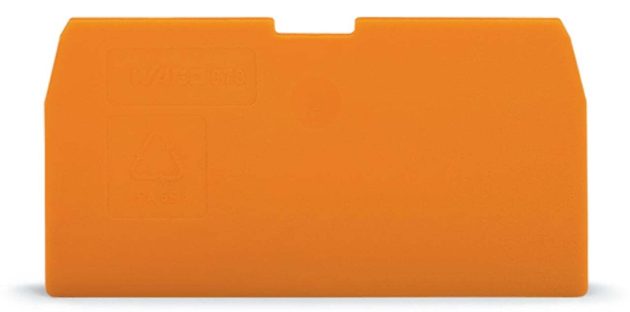 870-944 870 End and intermediate plate, For Use With Rail Mounted, Orange