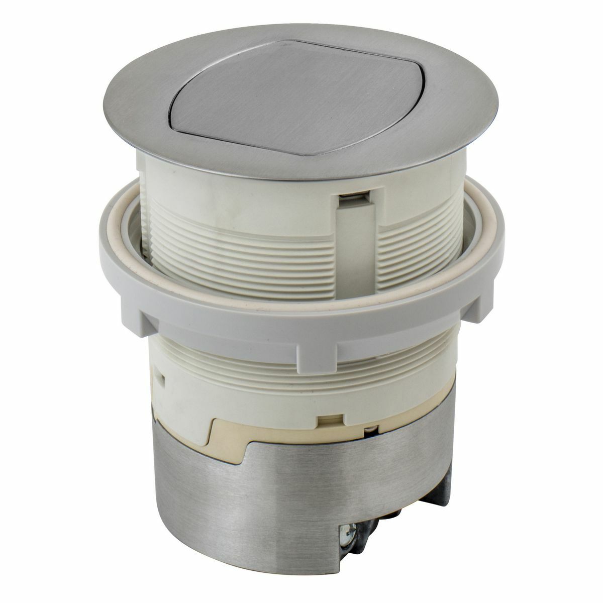 RCT221ALU Pop-Up Standard Tamper-Resistant Kitchen Counter Receptacle, Composite, 1 Outlets