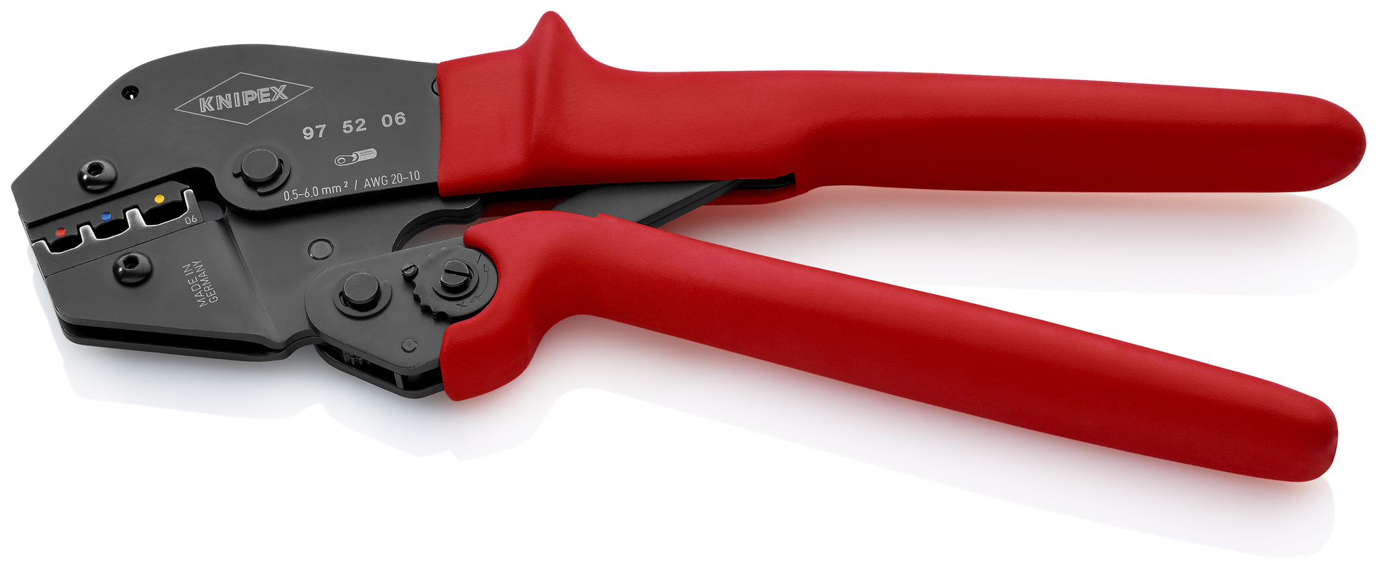 Crimping Pliers For Insulated Terminals, Plug Connectors and Butt Connectors, 10 in.