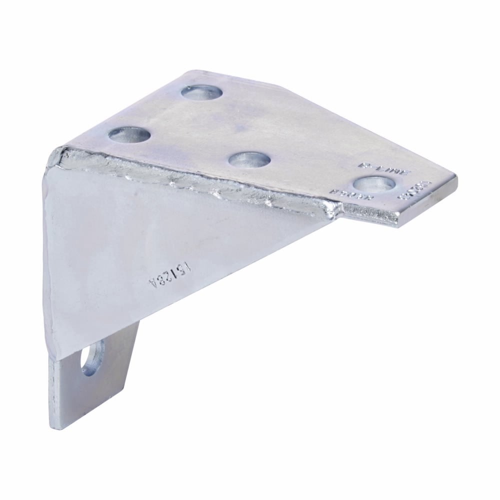 B503RZN 90 deg Right Hand Gusseted Corner Connection, 6 Holes, 4-3/16 in L x 3-3/4 in W x 7/32 in THK, Steel