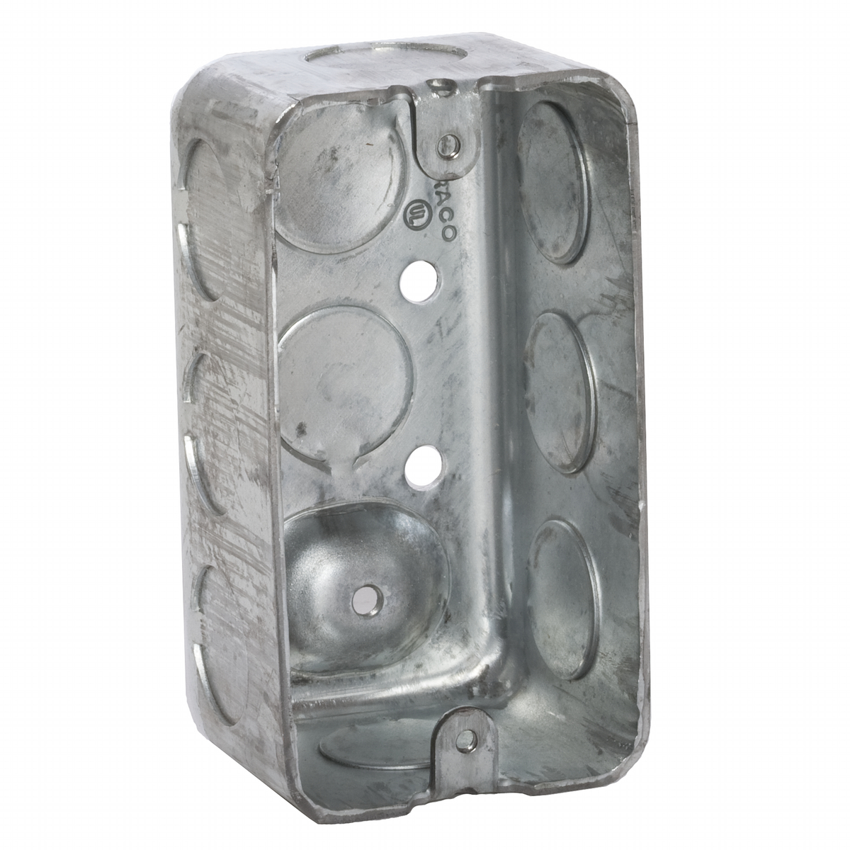 8660 Handy Box, Steel, 13 cu-in, 1 Outlet, 6 Knockouts