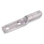 Aluminum Two-Hole Lug - Straight Long Barrel, Wire Range 1/0 ASCR, 1/0 Stranded, 2/0 Compact, 1/2 Inch Bolt Size, Blind-End, Mechanical Dies: 840, K840, 845, TX, Hydraulic Dies: 840, B49EA, EEI 11A, K840, 249, 76, CSA24.  For Aluminum and Copper Conductors