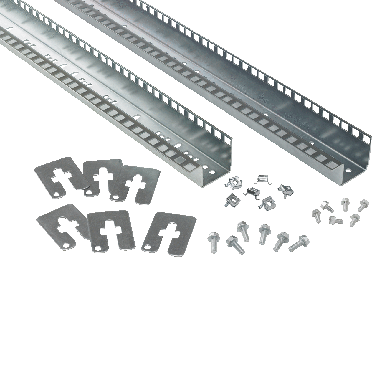 PRA1914TP P20 Tapped Hole U-Shaped Rack Angle, For Use With ProLine 1400 mm Enclosure Frames, 19 in Rack, 29-Rack Unit, 14 ga Steel