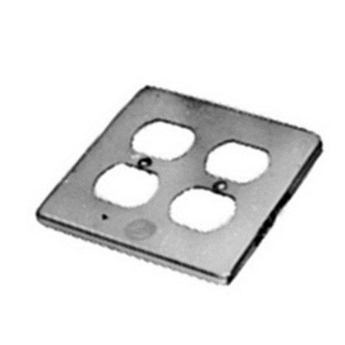 FSK-2DR Device Box Cover, 4-5/8 in L x 4-5/8 in W, Duplex Receptacle Cover, Steel
