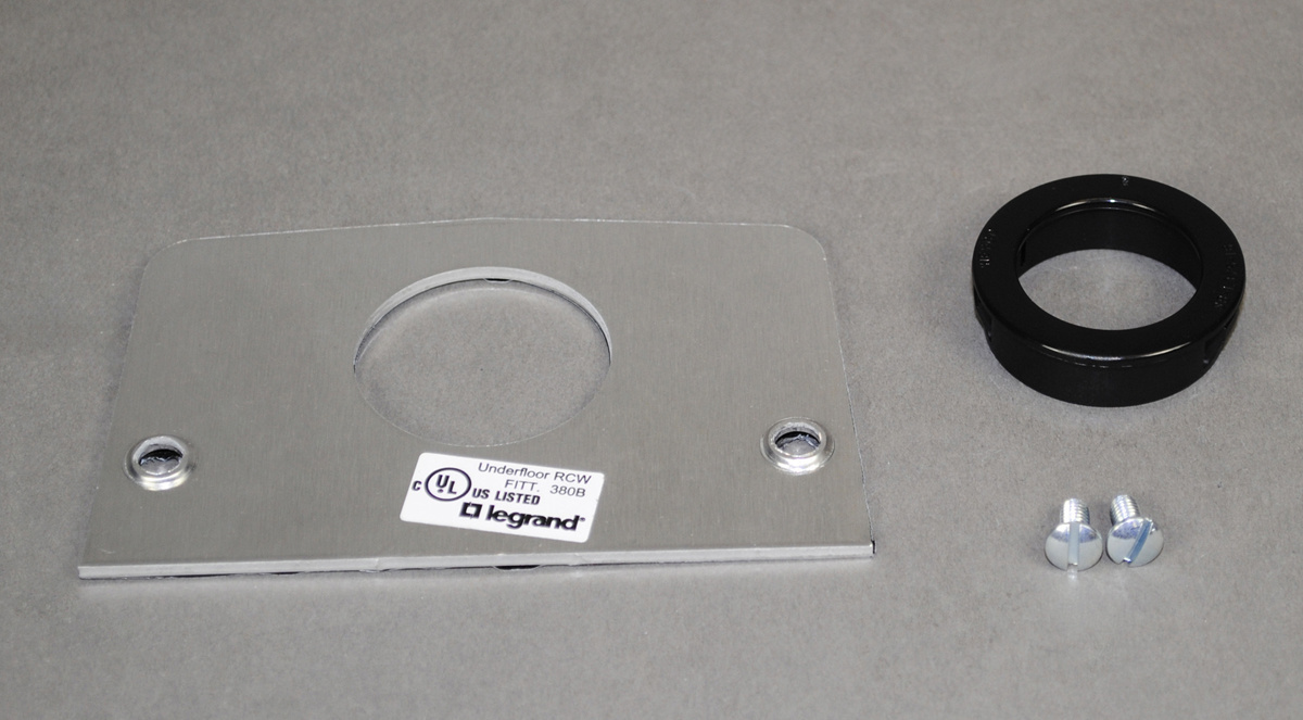 500T Grommeted Opening Faceplate, 4-1/2 in L x 2-5/8 in W, Die Cast Aluminum