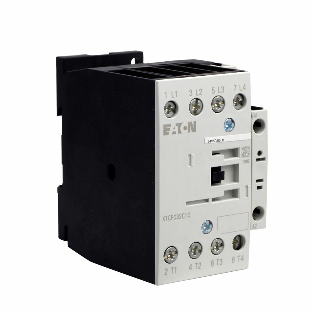 XTCF032C10T Full Voltage Non-Reversing IEC Contactor, 24 V AC V Coil, 32 A, 1NO Contact, 4 Poles