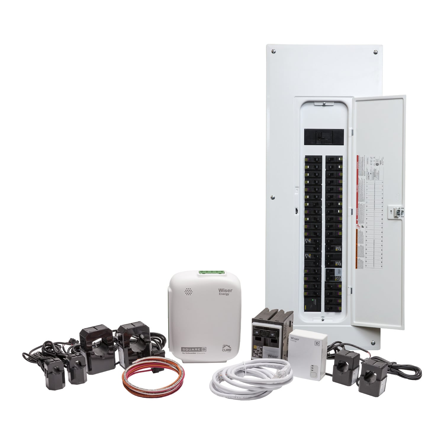 QO142M200PCMR 1-Phase Monitored Main Breaker Load Center With Combination Flush/Surface Cover, 120/240 VAC, 200 A, 22 kA Interrupt