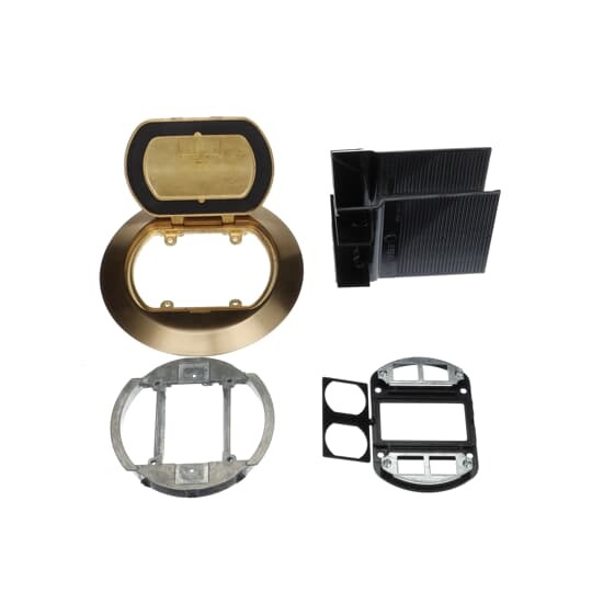 68P-DV-KIT-BRS Steel City Dual Voltage Flush Service Divider Kit With MopTite Brass Cover, Steel