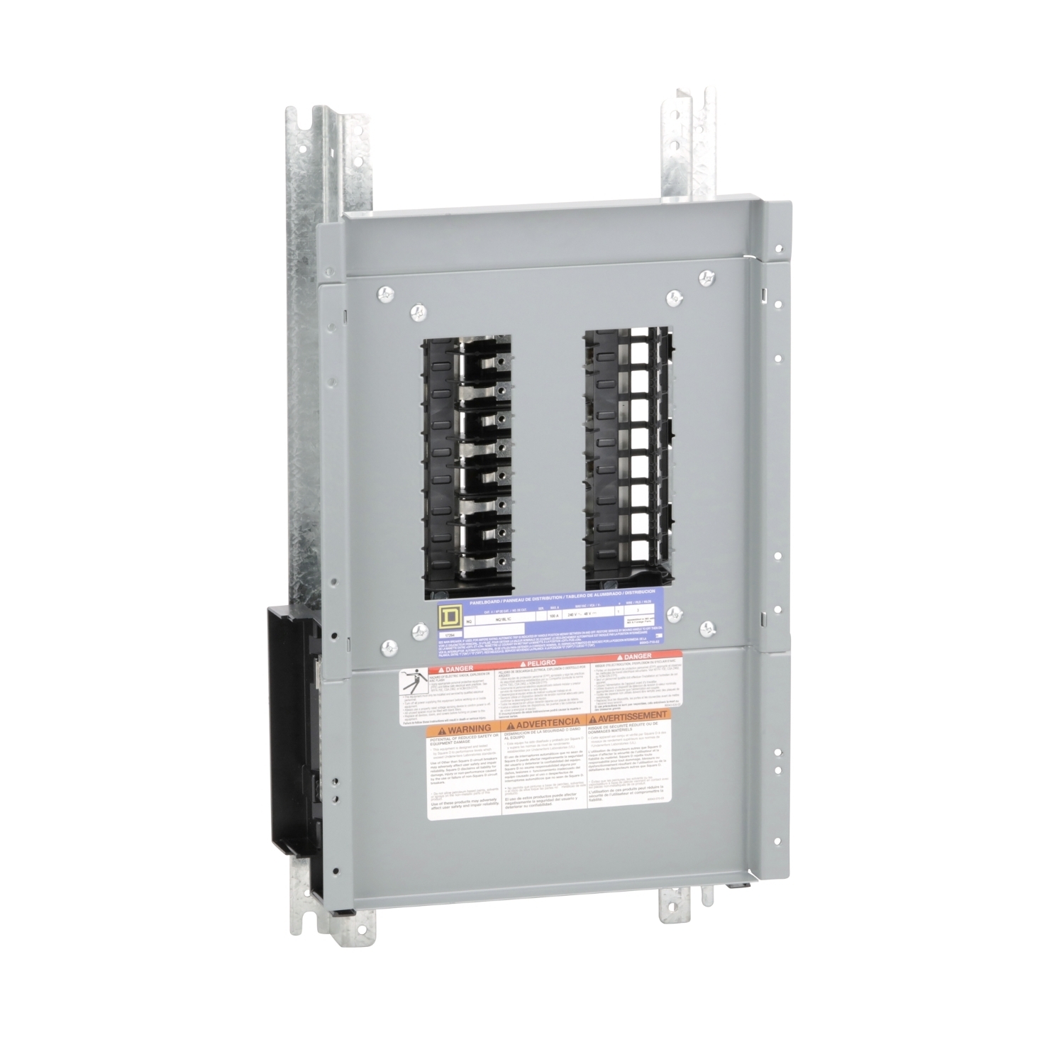 NQ18L1C NQ Series 1-Phase Panelboard Interior, 240 V AC/48 V DC, 100 A, 18 Spaces, 100000 A SCCR