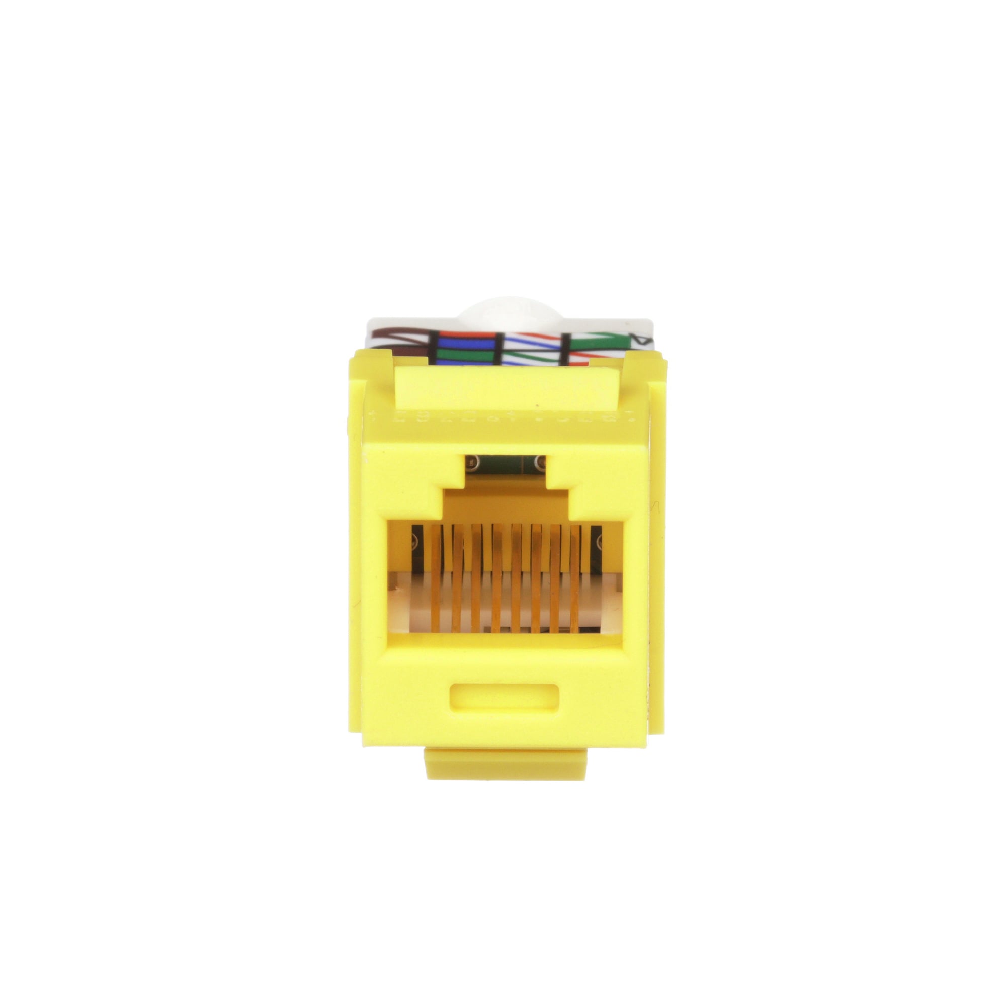 NK6TMYL NetKey 8-Position 8-Wire TP Style Unshielded Jack Module, Cat 6 RJ45/Keystone Module, Surface Mount, 1 Port, ABS/Polycarbonate, Yellow