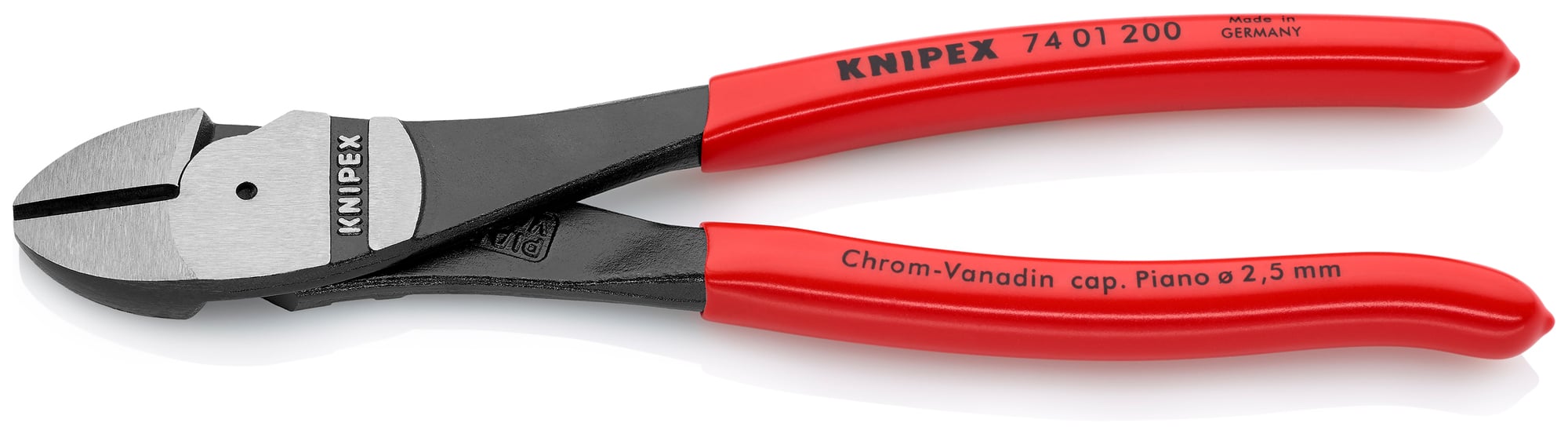 High Leverage Diagonal Cutters, 8 in., Plastic Coating, Bulk