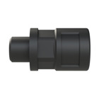 PMAFIX Straight Black Connector, Material - Polyamide 6, Thread Size M12x1.5, Conduit Size NW  - 10